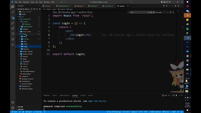React project part 3 Layout and Navbar смотреть онлайн