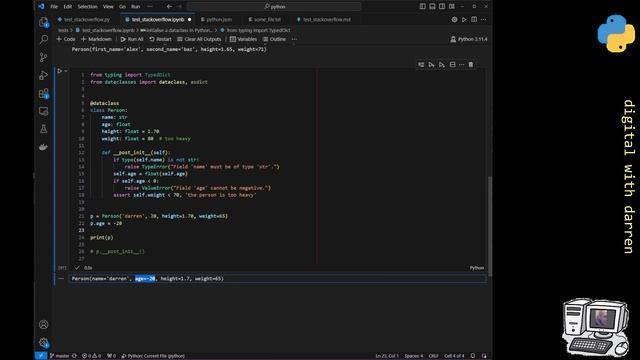init dataclass in python смотреть онлайн