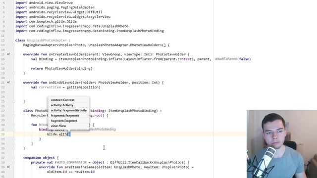 PagingDataAdapter - MVVM Image Search App with Architecture Components & Retrofit #7 смотреть онлайн