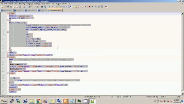 How to create, read, update, delete using php and mysql смотреть онлайн
