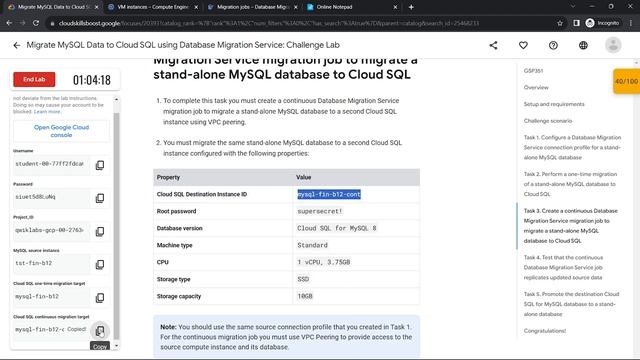 Migrate MySQL Data to Cloud SQL using Database Migration Service: Challenge Lab #GSP351 #qwiklabs смотреть онлайн