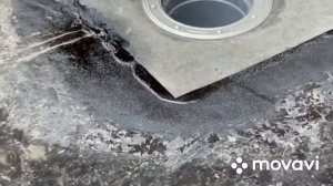 Монтаж ливневой воронки в перекрытие!