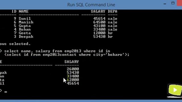 59. Subquery in PL/SQL Oracle смотреть онлайн