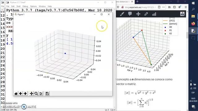 Normas de Vector y Matriz como distancias en 3D Grafica con Python смотреть онлайн