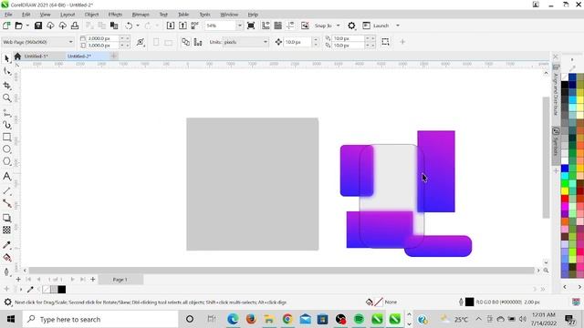 Glassmorphism On COREL DRAW!!!! ????