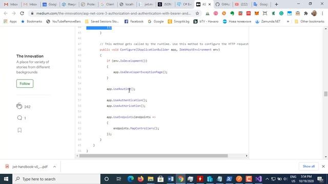 Lection 59, Authorization And Authentication With Bearer And JWT смотреть онлайн