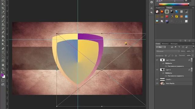 #2 TUTORIAL По созданию логотипа в фотошопе смотреть онлайн