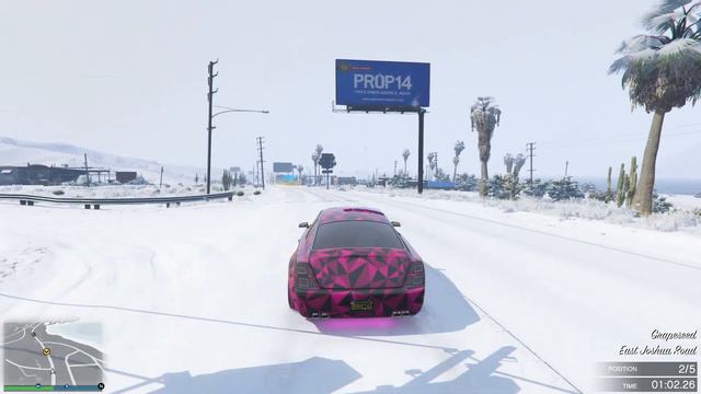 Beautiful Sunny Winter Morning Race - Enus WINDSOR, Land Race On Snow, COUPE CLASS ( GTA Online )