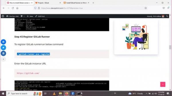 How to install GitLab Runner on Windows OS | Register GitLab Runner Windows | GitLab CI/CD Tutorial