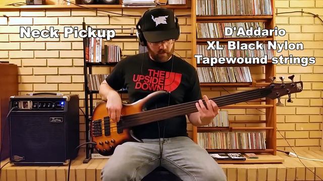 Ibanez SRF 705 Portamento Fretless Bass Flatwound Vs. Tapewound Strings Pt. 1