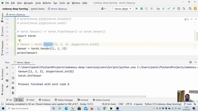 Pytorch for Beginners: #2 | Tensor and Tensor Types in Pytorch смотреть онлайн