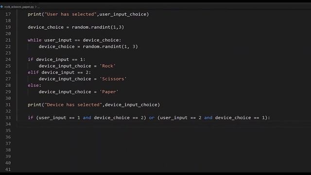 Rock Scissors Paper Using Python