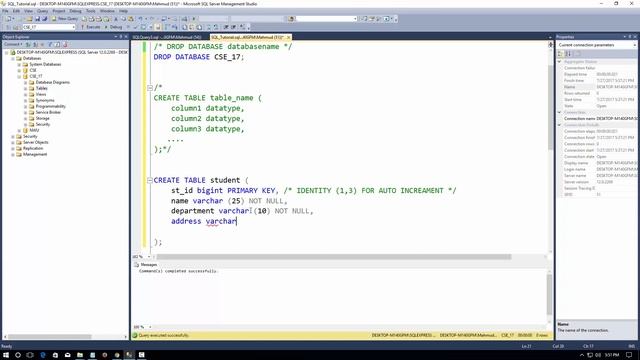 SQL Server Bangla Tutorial - 03 | Create And Drop Table смотреть онлайн
