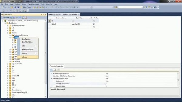 How To Generate Auto Increment Serial number in SQL Server | Identity (Auto Increment) Column in SQ