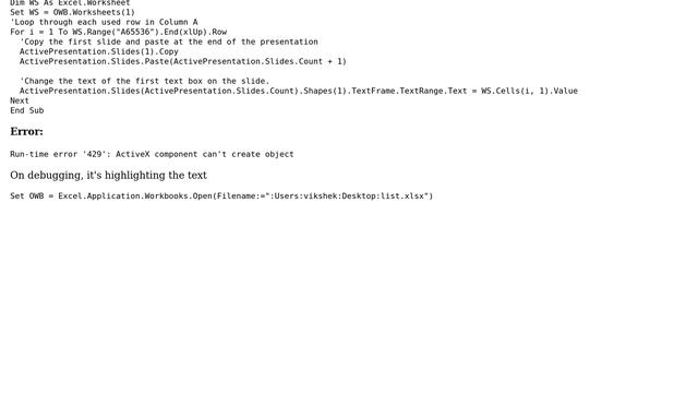 VBA in Mac: Create PowerPoint Slide for Each Row in Excel Workbook смотреть онлайн
