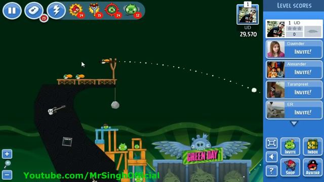 Angry Birds Friends - Green Day Level-3 3stars walkthrough Highscore Angry Birds Green Day Level-3 смотреть онлайн