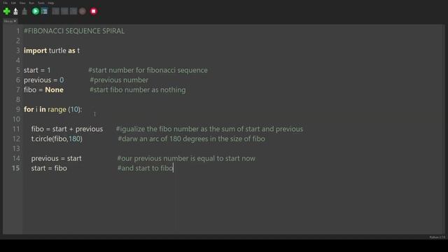 Python Turtle Tutorials 29 # Fibonacci Spiral смотреть онлайн