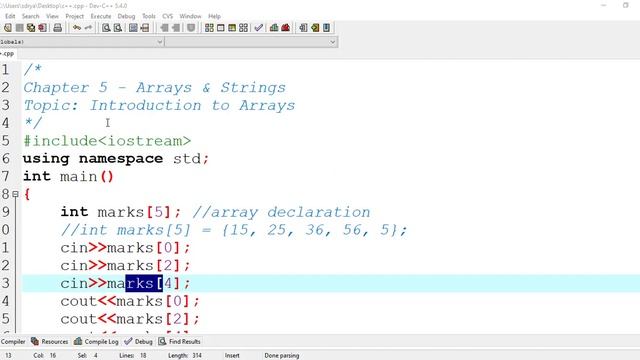 Filling and Printing an array using for loop in C ++ смотреть онлайн