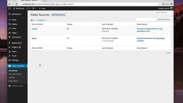 Video Importer for WordPress Demo смотреть онлайн