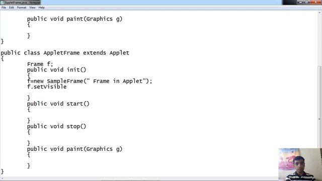 Creating Frame window Within Applet in Java смотреть онлайн