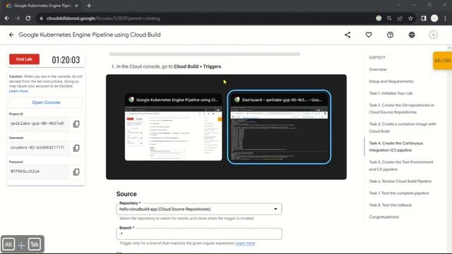 Google Kubernetes Engine Pipeline using Cloud Build | GSP1077 | Solution смотреть онлайн