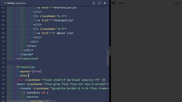 7 - Showing a Shaded Modal Backdrop - Sliding Sidebar in React and Tailwind CSS смотреть онлайн