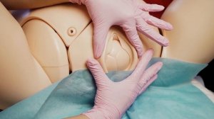 Акушерское пособие в родах при головном придлежании.