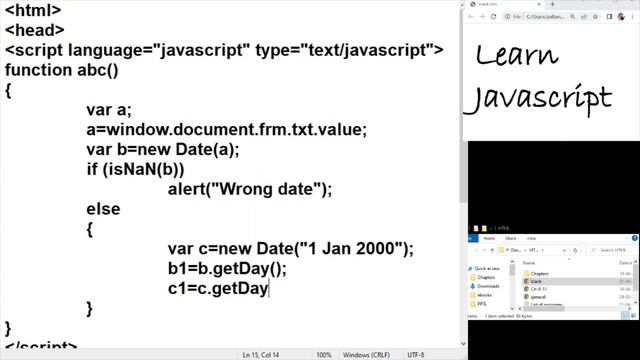 Learn Javascript: Same day as 1-Jan-2000 смотреть онлайн