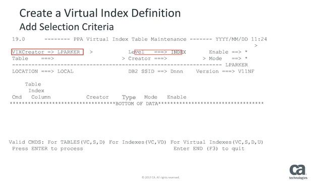 CA Plan Analyzer® for DB2 for z/OS: Creating a Virtual Index Definition смотреть онлайн