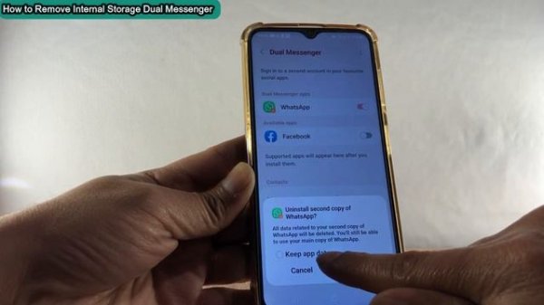 how to remove internal storage dual messenger android Samsung | uninstall dual messenger app