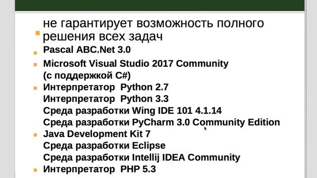 0- Подготовка к школьной олимпиаде по информатике. Введение. смотреть онлайн