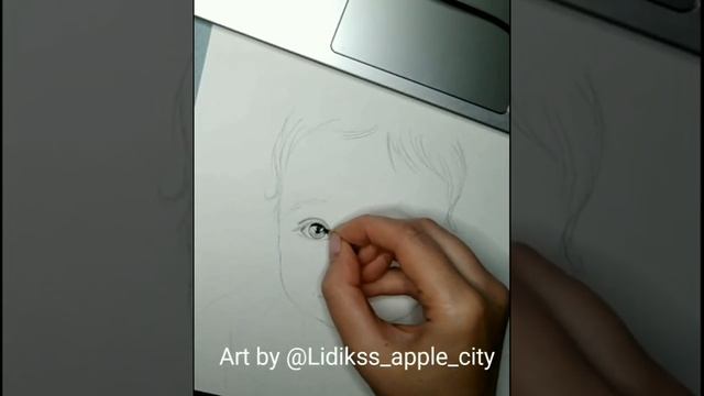 Портрет малыша. Рисую простым карандашом. смотреть онлайн