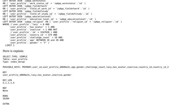 Databases: MySQL uses intersection instead compound index смотреть онлайн