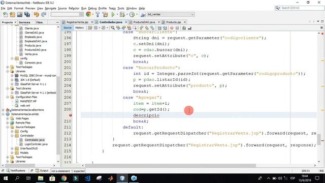 Sistema de Ventas en Java Web - Patron MVC y MySQL - Agregar Producto al Comprobante de Pago смотреть онлайн