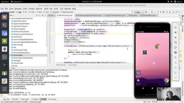 SERIES 17; How to Create your own Android Launcher |Drag apps to trash] смотреть онлайн