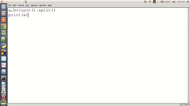 HOW TO TAKE TWO SPACE SAPERATED INPUT IN PYTHON. смотреть онлайн