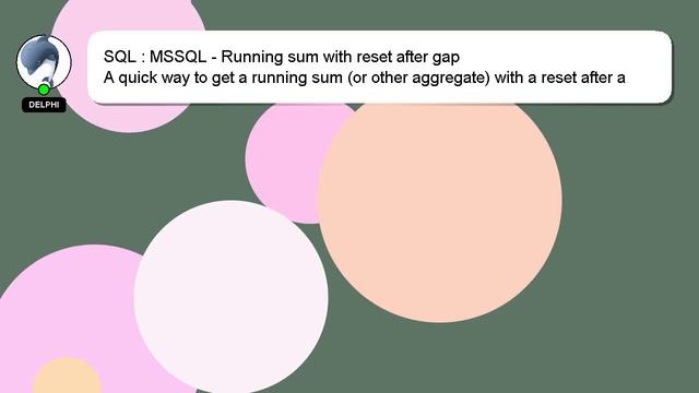 SQL : MSSQL - Running sum with reset after gap смотреть онлайн