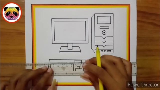 How to Draw Desktop Computer Step By Step / Computer Parts Drawing / Computer Drawing смотреть онлайн