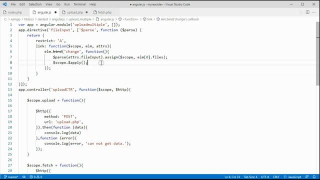 AngularJS Multiple File Upload with PHP MySQLi смотреть онлайн