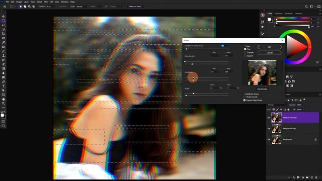 Glitch effect | How to make the glitch effect in photoshop | Photoshop tutorial to beginners смотреть онлайн