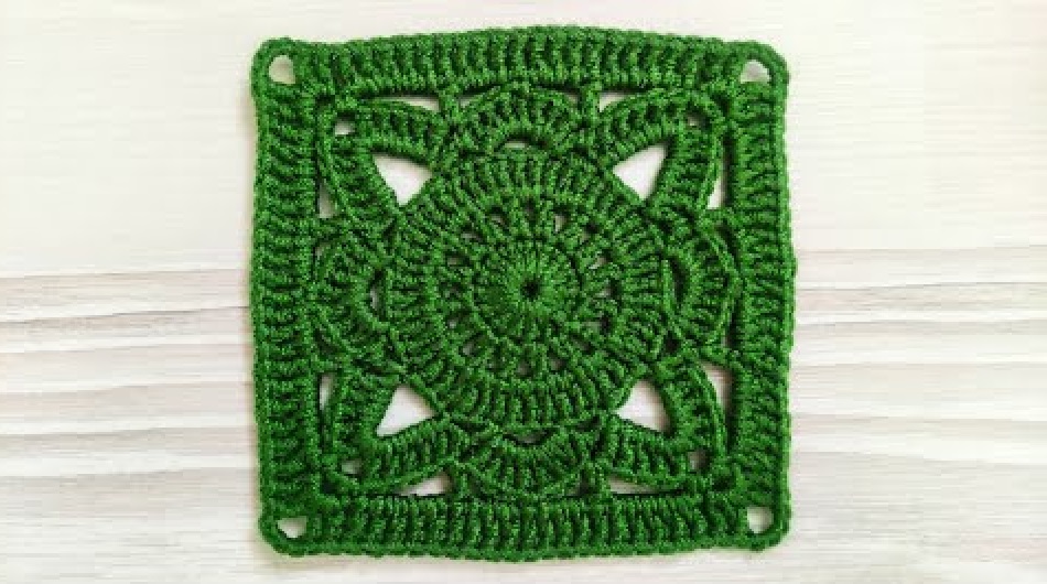 Красивый квадратный мотив крючком для жилета ✨ - Квадратные мотивы крючком для кардигана смотреть онлайн