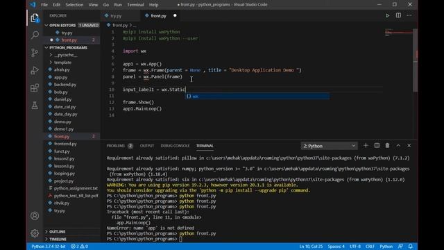 Desktop Application Using Python смотреть онлайн