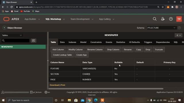 Creating table in Oracle Apex | How to create a table in Oracle Apex and to insert rows in table? смотреть онлайн