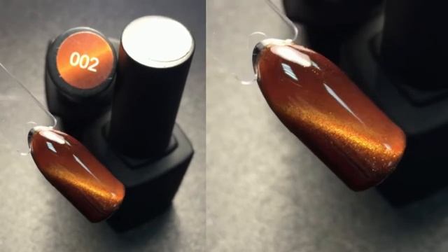 Гель-лак Кошачий глаз (оранжевый). Cat eyes nail polish смотреть онлайн