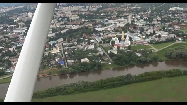 Полет на самолёте Цессна-172 над Московской область. смотреть онлайн