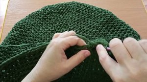 Показываю две простые и красивые обвязки круглого коврика крючком