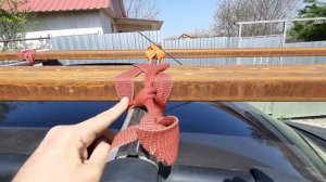 LADA GRANTA FL Перевозка профиля на багажнике с установленными рейлингами на крыше