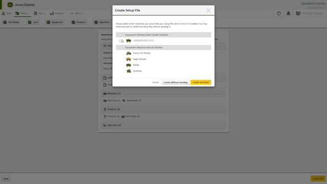 107 Creating a Setup File | John Deere Operations Center™ смотреть онлайн