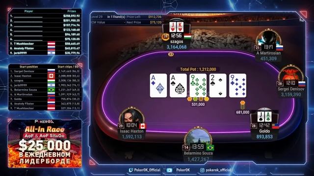 Super MILLION$ Покер |$1,000,000| Анатолий Филатов, Артур Мартиросян, Сергей Денисов, Айзек Хэкстон смотреть онлайн