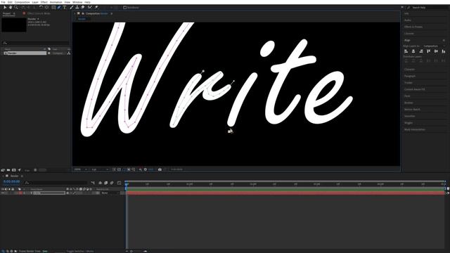 Handwriting Text Effect Animation Tutorial in After Effects смотреть онлайн